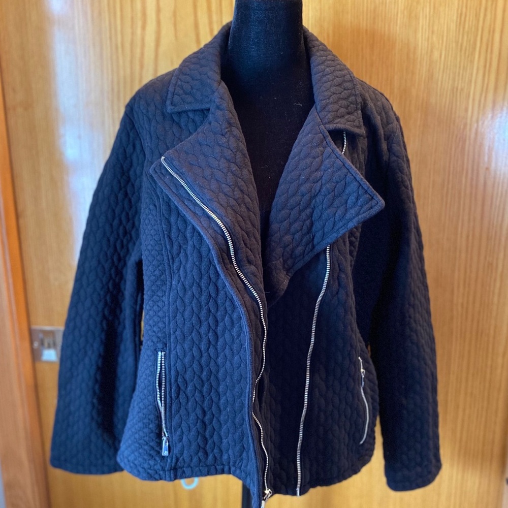Quilted Asymmetrical Zip Jacket
